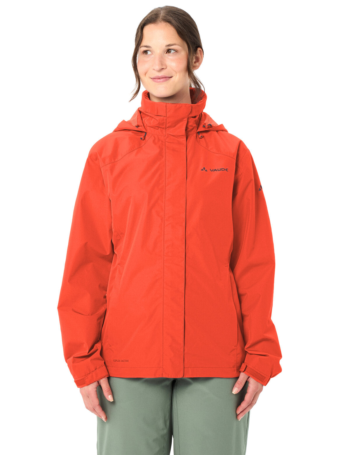Dame Escape Bike Light Jakke Glowing Red – Vaude