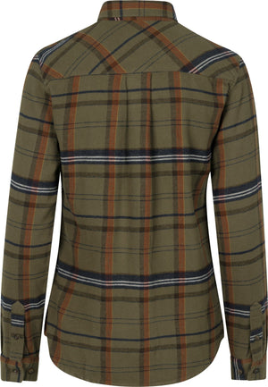 Skye Flannel Skjorte Til Kvinner - Grape Leaf/Terracotta Check – Seeland