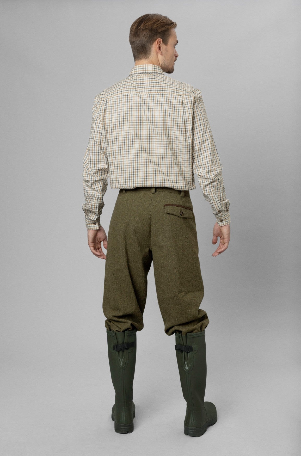 Oxford Shooting Skjorte - Classic Blue/Classic Brown Check – Seeland