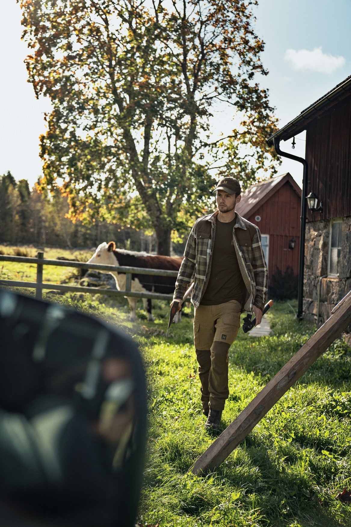 Asmund Isolert Skjortejakke I Ull Willow Green/Phantom – Härkila