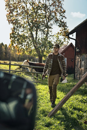 Asmund Isolert Skjortejakke I Ull Willow Green/Phantom – Härkila