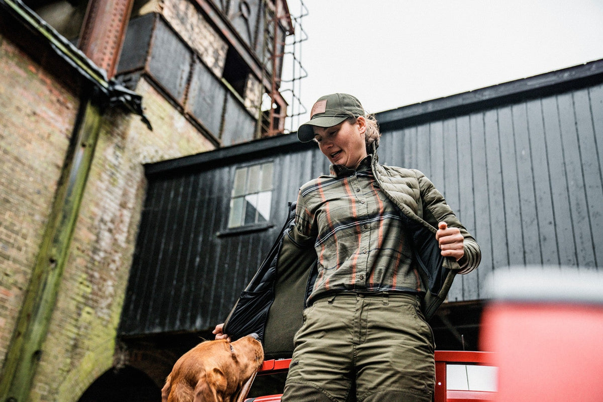 Skye Flannel Skjorte Til Kvinner - Grape Leaf/Terracotta Check – Seeland
