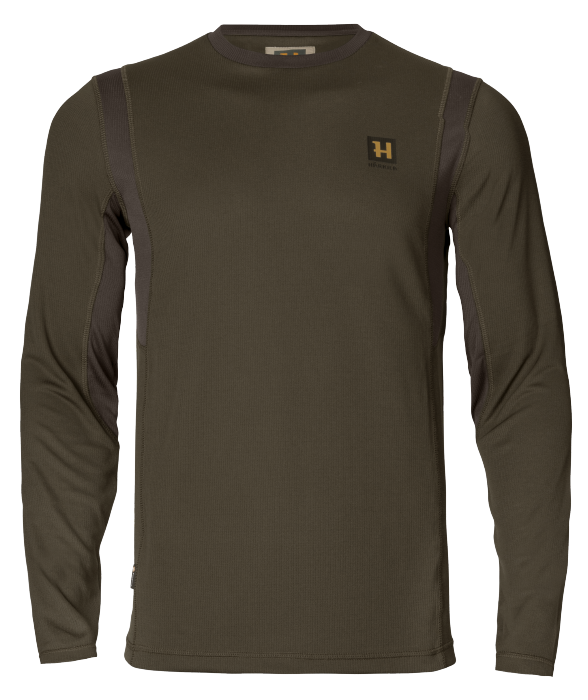 Forest Hunter Langermet T-Skjorte Hunting Green/Shadow Brown – Härkila