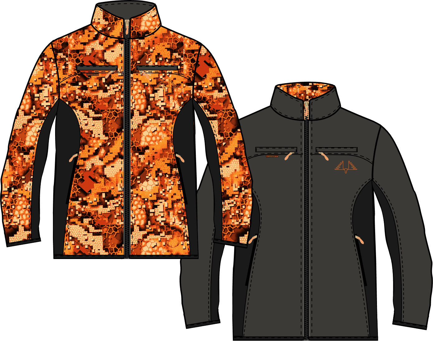 Ridge Pro Vendbar Jaktjakke - Desolve Fire – Swedteam