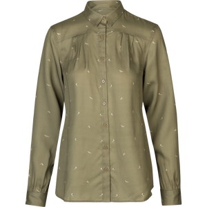 Abigail L/S Skjorte Dame Dust Green/Flying Ducks – Härkila