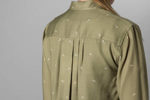 Abigail L/S Skjorte Dame Dust Green/Flying Ducks – Härkila