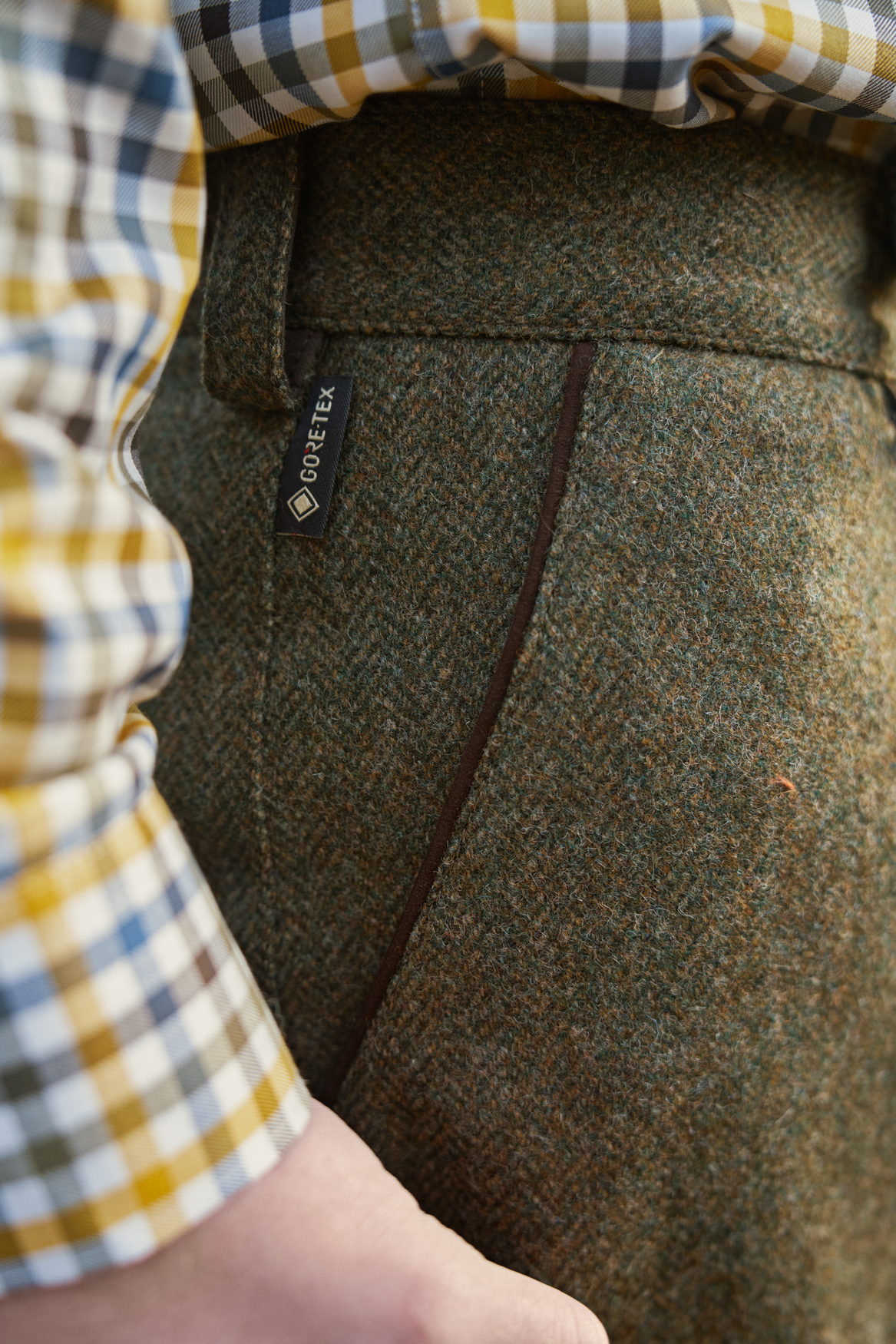 Kenmore GTX-bukser – Forest Green/Herringbone – Härkila