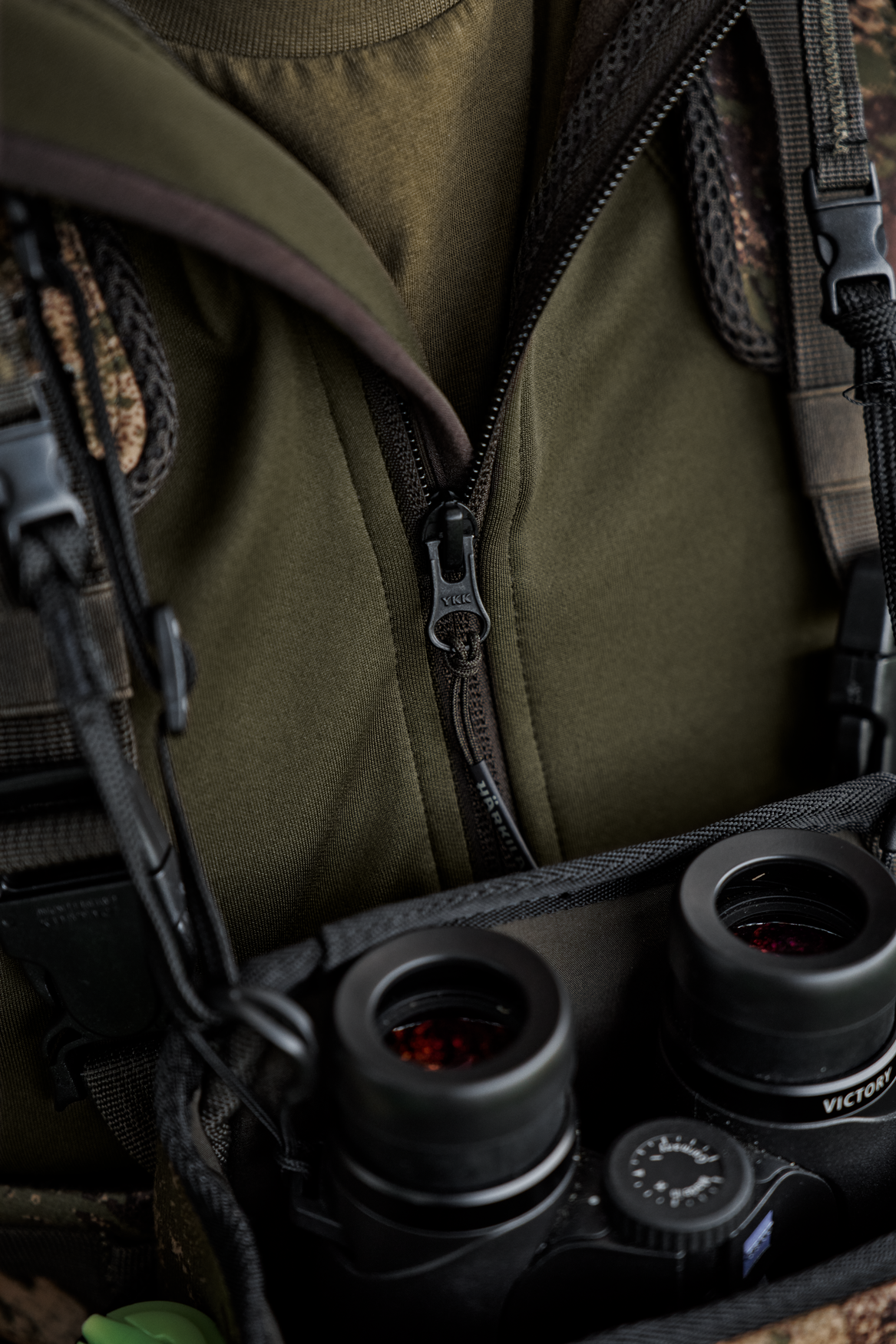 Deer Stalker - Fleece-Hettegenser Med Hel Glidelås Willow Green – Härkila