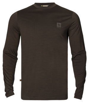 Base All Season L/S T-skjorte - Shadow Brown – Härkila