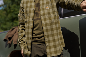Skandinavisk L/S-Skjorte – Dark Olive Check – Härkila