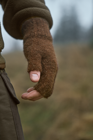 Alpacka fingervanter – Pinecone Brown – Härkila