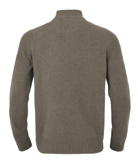 Vincent merino pullover med halv lynlås - Dark sand - Härkila