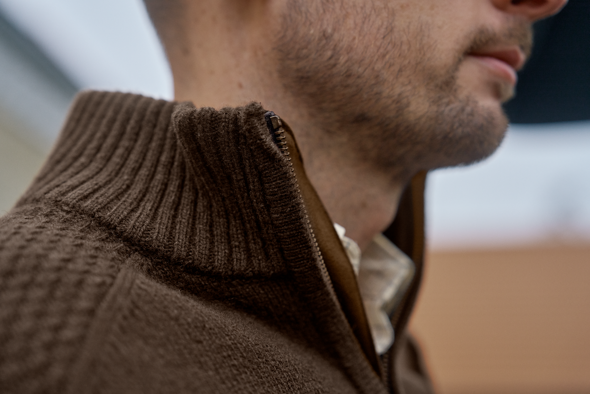 Vincent Merino Half Zip Ullgenser – Demitasse Brown – Härkila
