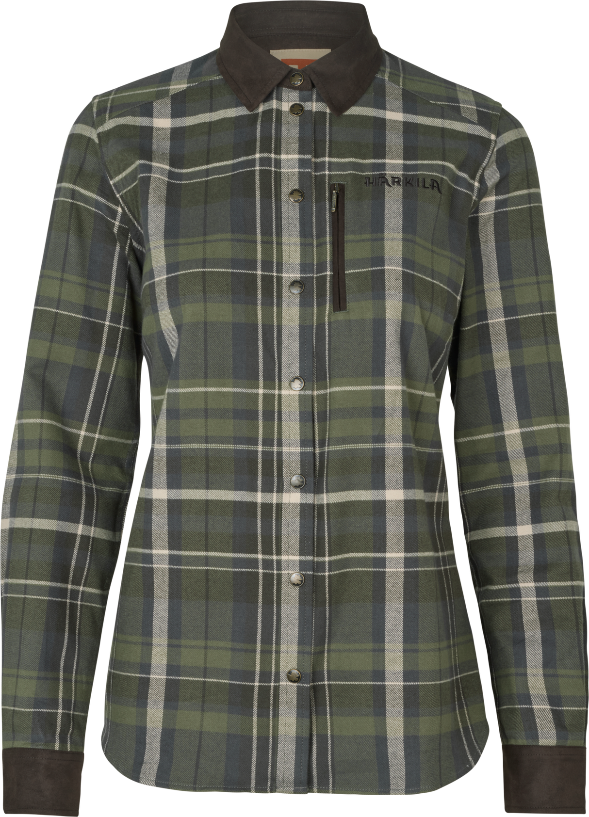 Pajala L/S Skjorte Dame – Olive Check – Härkila