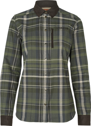 Pajala L/S Skjorte Dame – Olive Check – Härkila