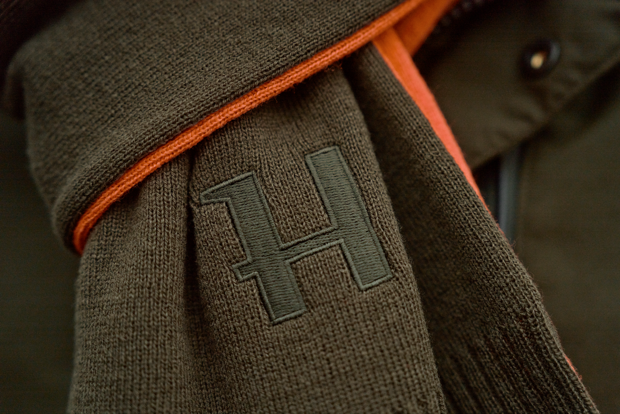 Vendbart skjerf – Willow Green/Orange – Härkila