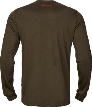 Game langermet t-skjorte – Willow Green Moose – Härkila