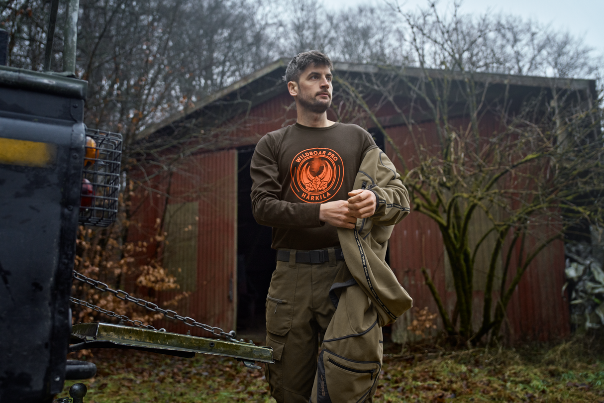 Game L/S T-skjorte – Shadow Brown Wildboar – Härkila