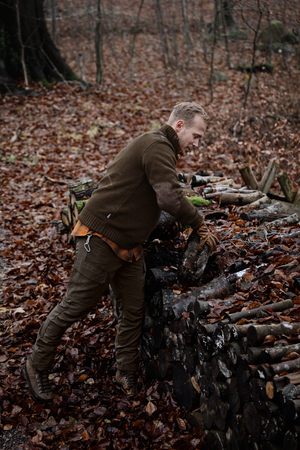 Annaboda WSP strikket halv glidelås - Demitasse brown - Härkila