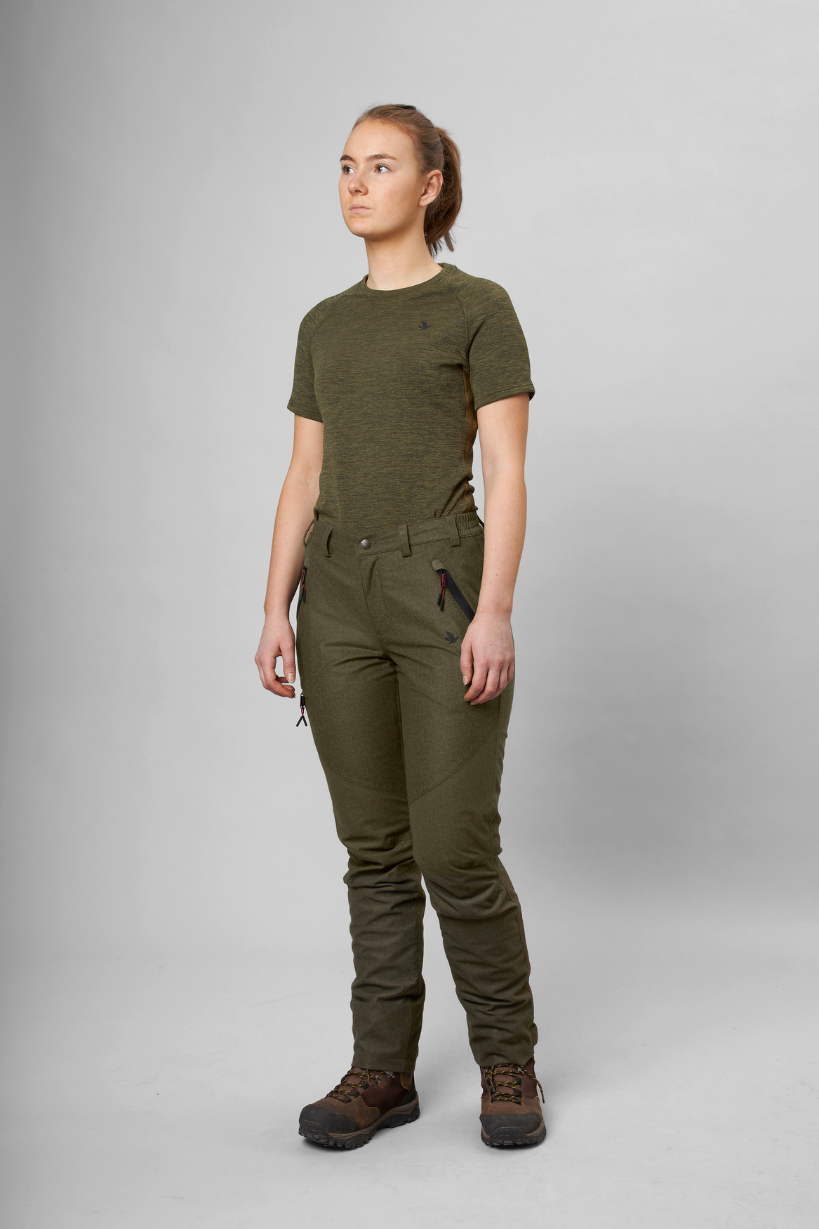 Avail Bukse Dame Pine Green Melange – Seeland