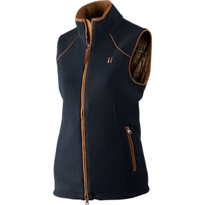 Str. 2X-Large - Sandhem Lady fleecevest - Dark navy melange - Ombytningsvare – Härkila