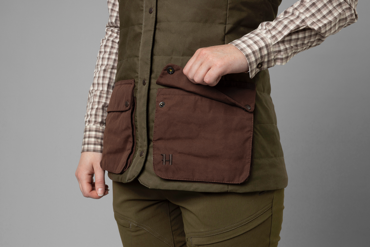 Retrieve vest Dame Dark Warm Olive/Burgundy – Härkila