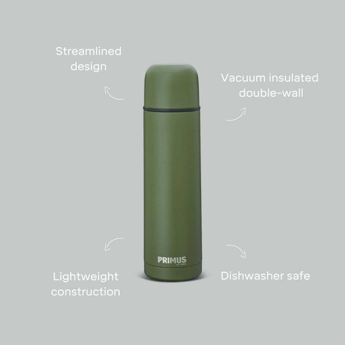 Classic Light termoflaske OLIVE DRAB GREEN / 1.0 L – Primus