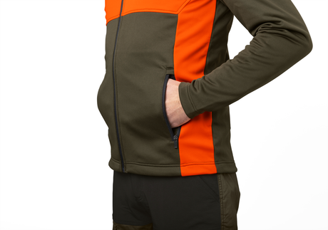 Elliot Fleece - Pine Green/Hi-Vis Orange – Seeland