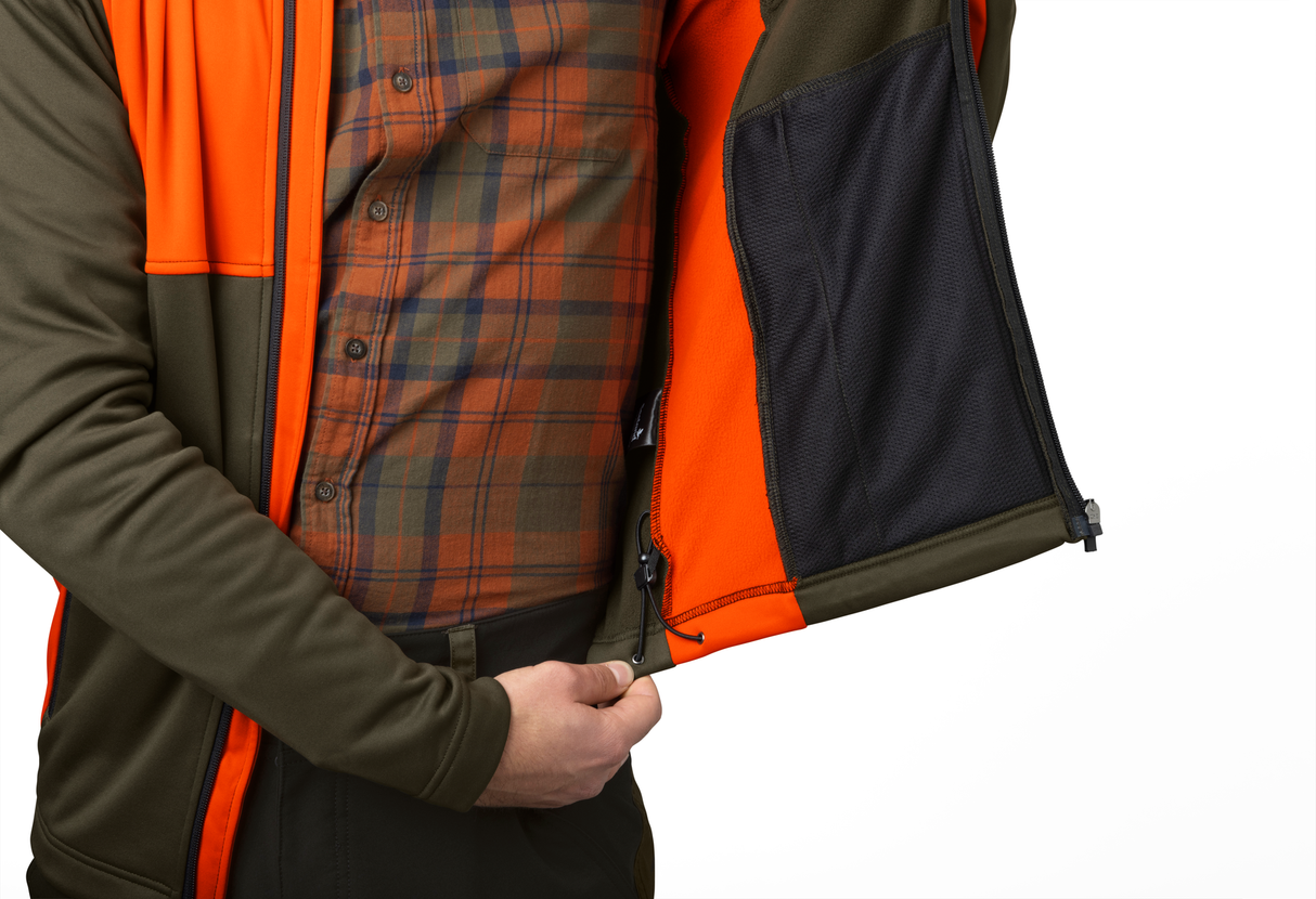 Elliot Fleece - Pine Green/Hi-Vis Orange – Seeland
