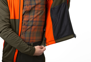 Elliot Fleece - Pine Green/Hi-Vis Orange – Seeland