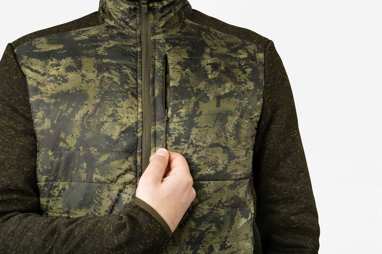 Theo Hybrid Jakke - Camo Pine Green/InVis Green – Seeland