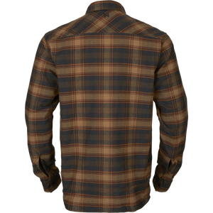 Eirik vendbar skjortejakke Dark Warm Olive/Burgundy – Härkila