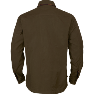 Eirik vendbar skjortejakke Dark Warm Olive/Burgundy – Härkila