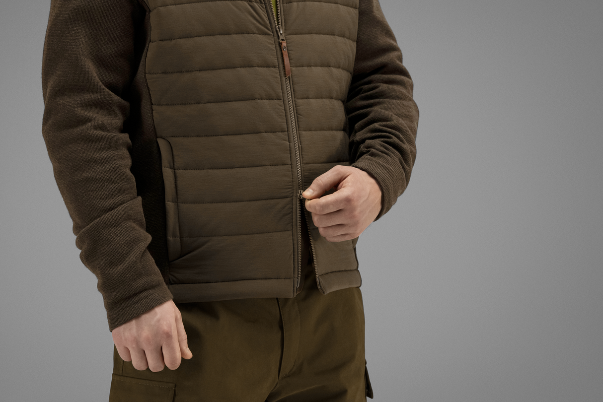 Retrieve vattert cardigan Dark Warm Olive – Härkila