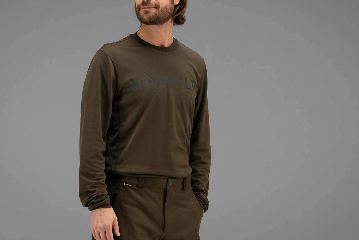 Mountain Hunter L/S T-skjorte Hunting Green/Shadow Brown – Härkila
