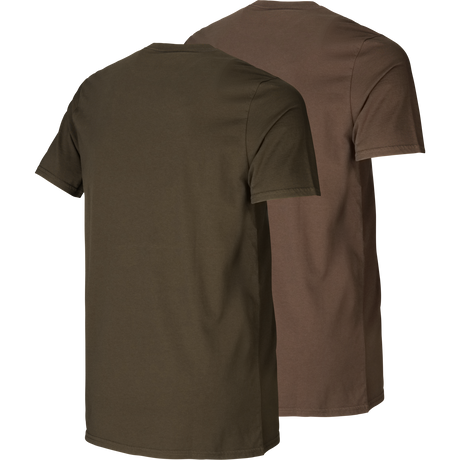 Graphic T-Skjorte 2-Pack - Willow Green/Slate Brown – Härkila