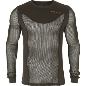 Base Mesh trøye med rund hals Shadow Brown – Härkila