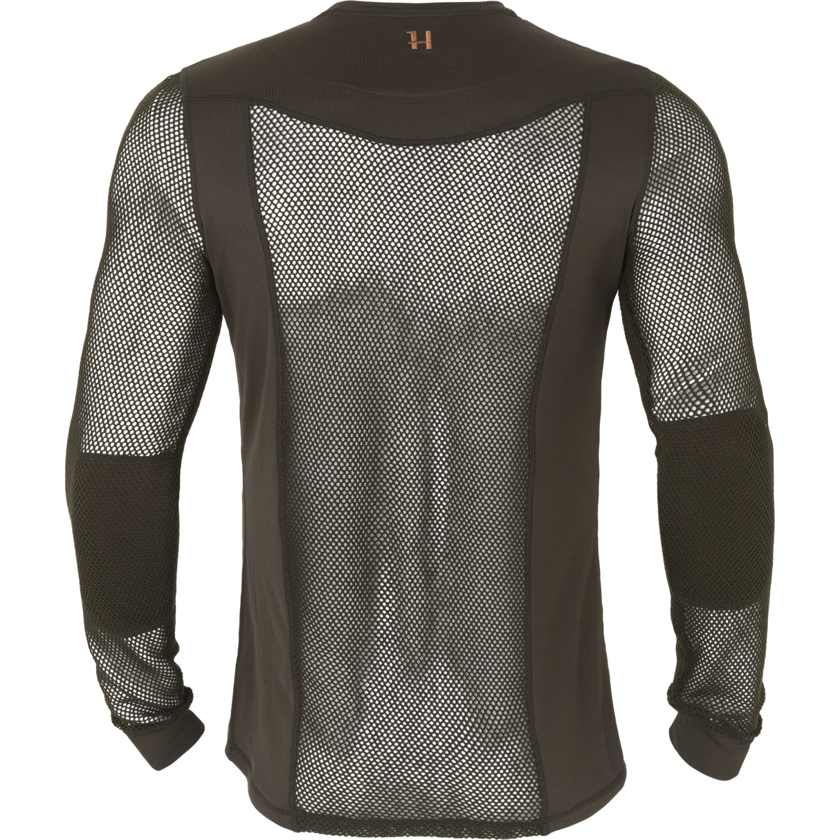 Base Mesh trøye med rund hals Shadow Brown – Härkila