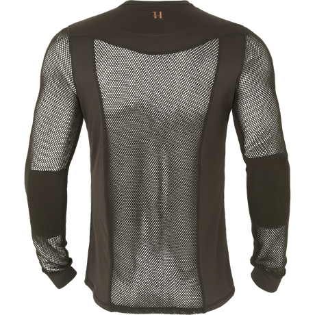 Base Mesh trøye med rund hals Shadow Brown – Härkila