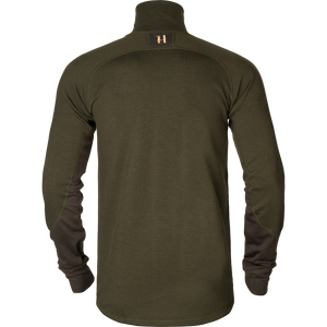 Base Warm zip neck Willow Green/Shadow Brown – Härkila