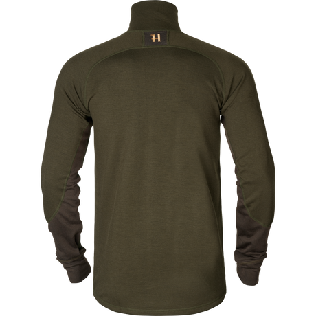 Base Warm zip neck Willow Green/Shadow Brown – Härkila