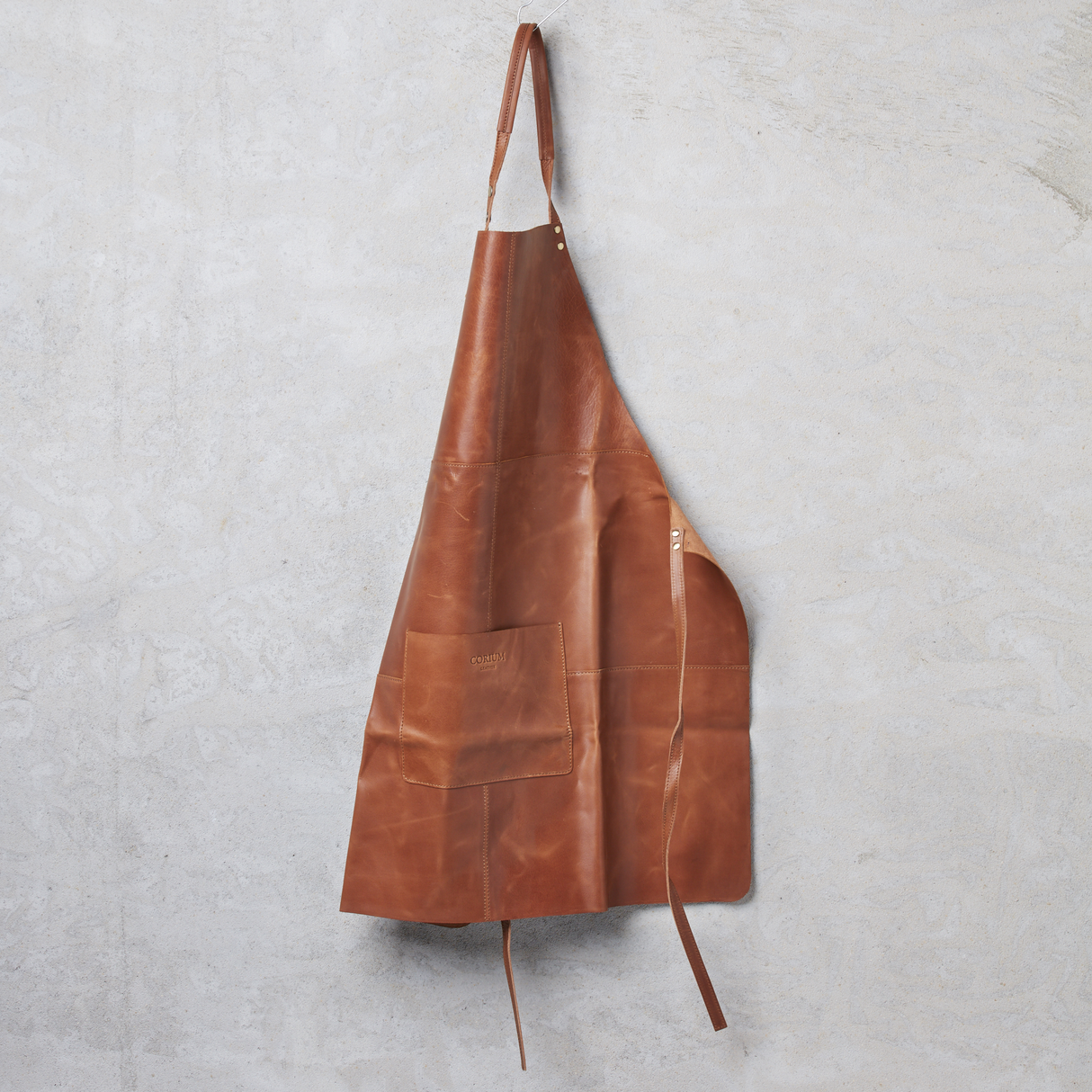 Lærforkle – Cognac – Corium