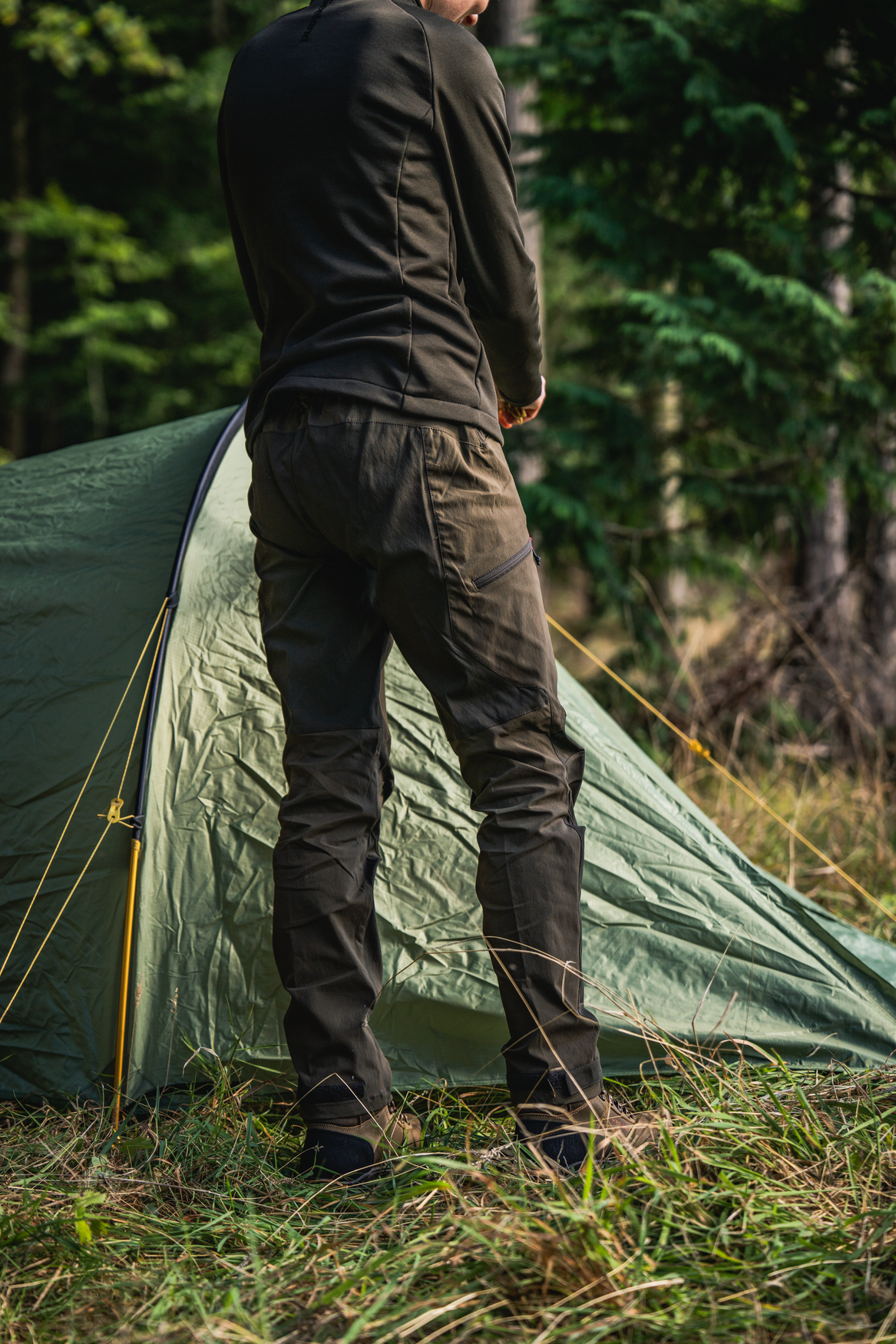 Larch Stretch-Bukse Til Kvinner Pine Green / Chocolate Torte – Seeland