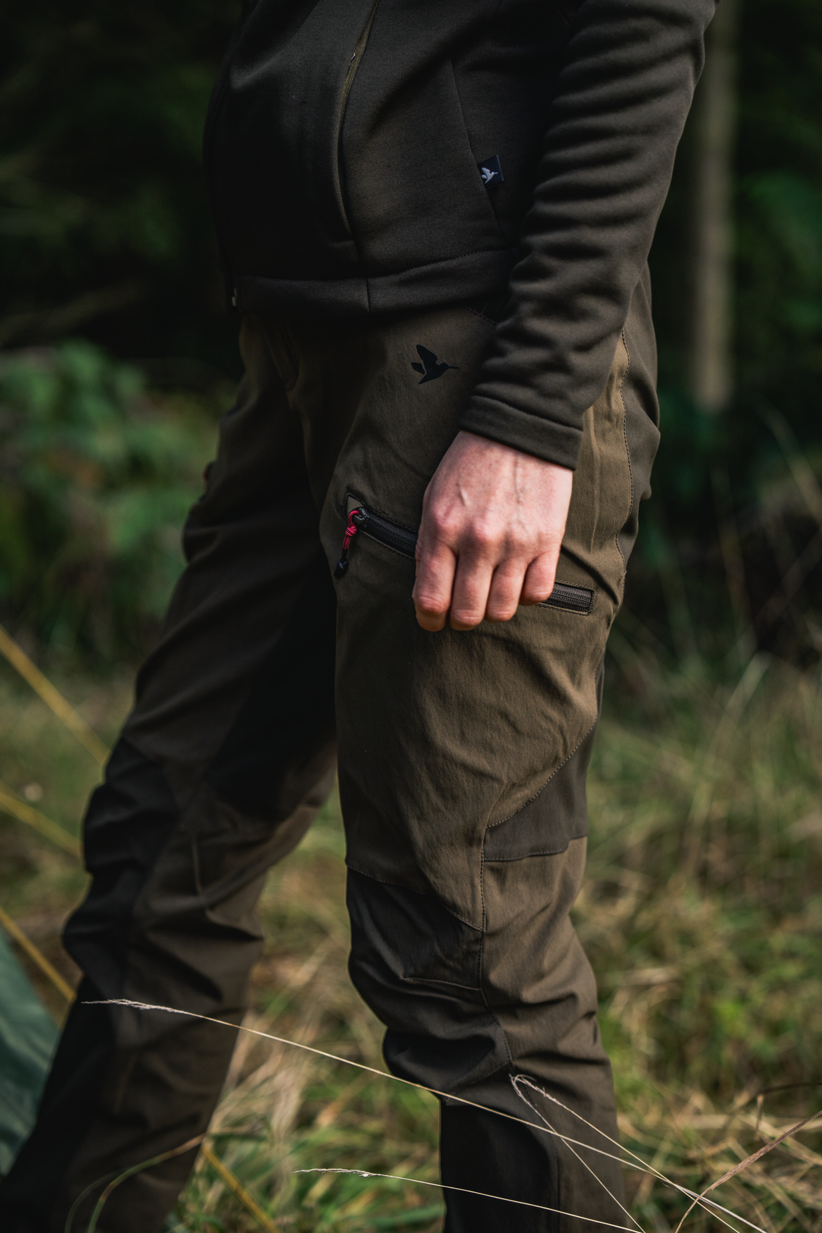 Larch Stretch-Bukse Til Kvinner Pine Green / Chocolate Torte – Seeland