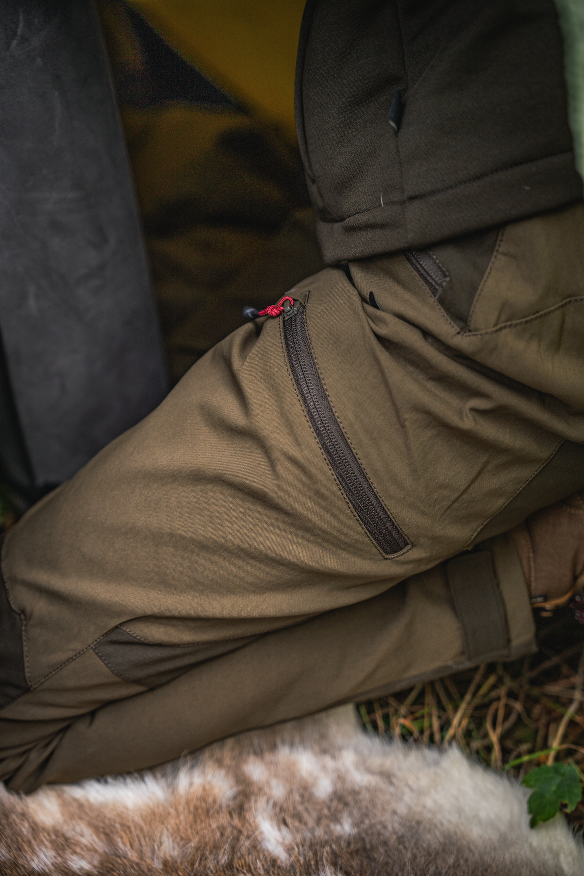 Larch Stretch-Bukse Til Kvinner Pine Green / Chocolate Torte – Seeland