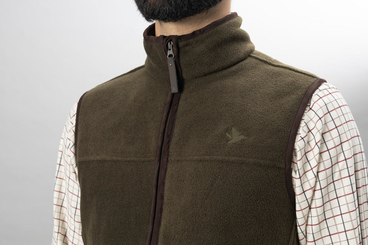 Woodcock Earl Fleecevest - Pine Green Melange – Seeland