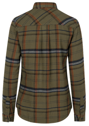 Skye Flannel Skjorte Til Kvinner - Grape Leaf/Terracotta Check – Seeland