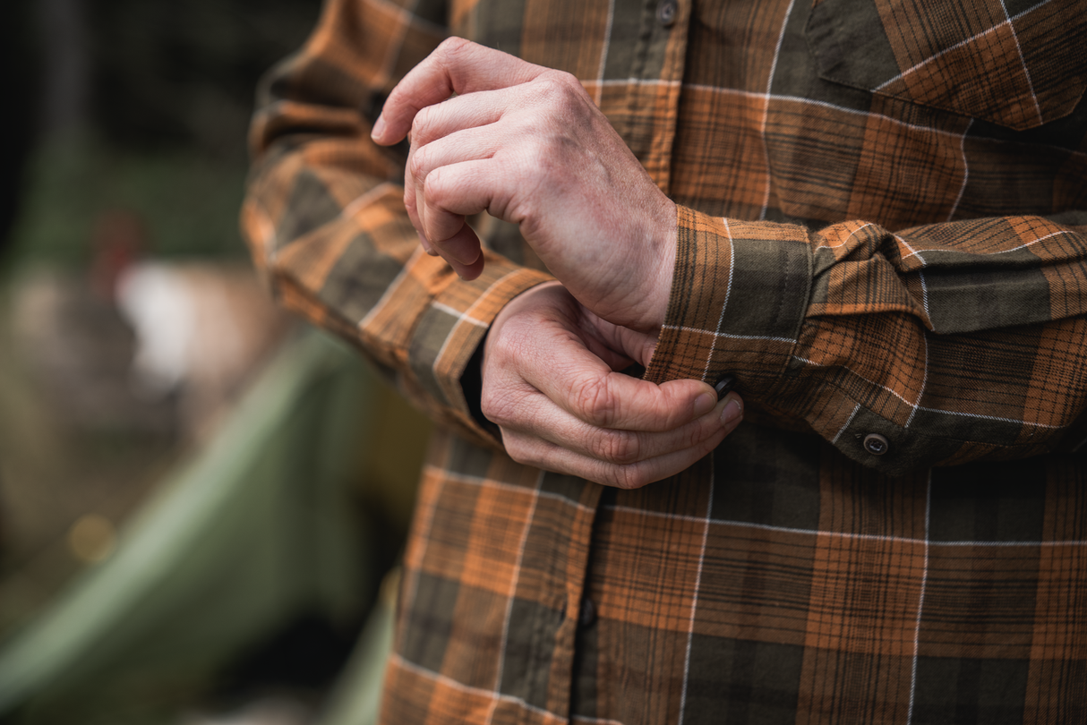 Skye Flannel Skjorte Til Kvinner - Grizzly Brown/Terracotta Check – Seeland