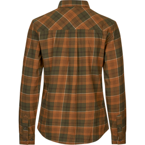 Skye Flannel Skjorte Til Kvinner - Grizzly Brown/Terracotta Check – Seeland