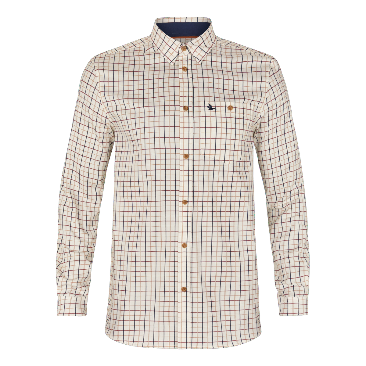 Oxford Skytterskjorte – Classic Blue/Merlot Check – Seeland